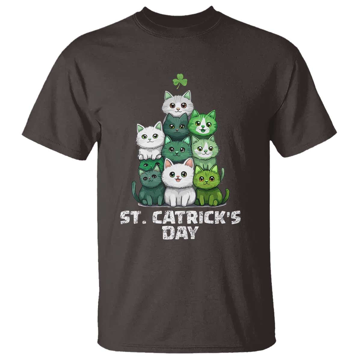 St. Patrick's Day Irish Cat T Shirt Cute Cats Saint Pattys