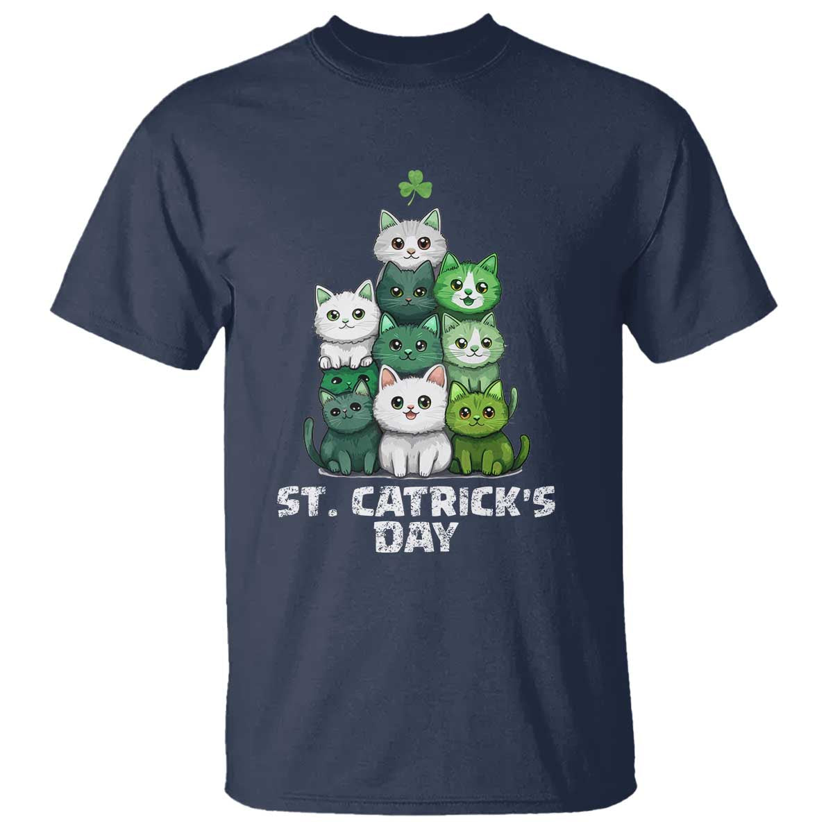 St. Patrick's Day Irish Cat T Shirt Cute Cats Saint Pattys