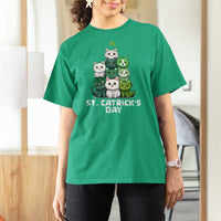 St. Patrick's Day Irish Cat T Shirt For Women Cute Cats Saint Pattys