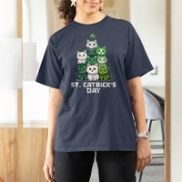 St. Patrick's Day Irish Cat T Shirt For Women Cute Cats Saint Pattys