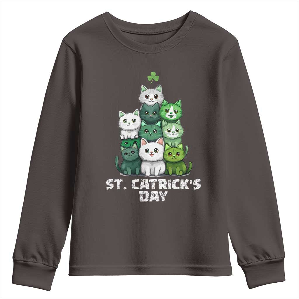 St. Patrick's Day Irish Cat Youth Sweatshirt Cute Cats Saint Pattys