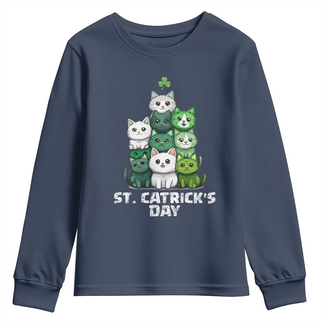 St. Patrick's Day Irish Cat Youth Sweatshirt Cute Cats Saint Pattys
