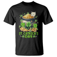 Cats St Patricks Day T Shirt Pot Of Gold Kitty Lover Lucky Irish
