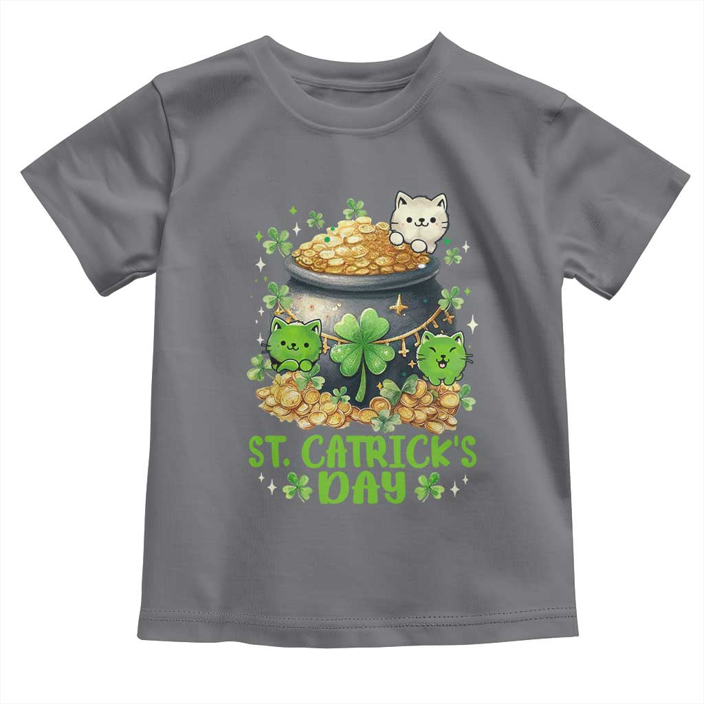 Cats St Patricks Day Toddler T Shirt Pot Of Gold Kitty Lover Lucky Irish