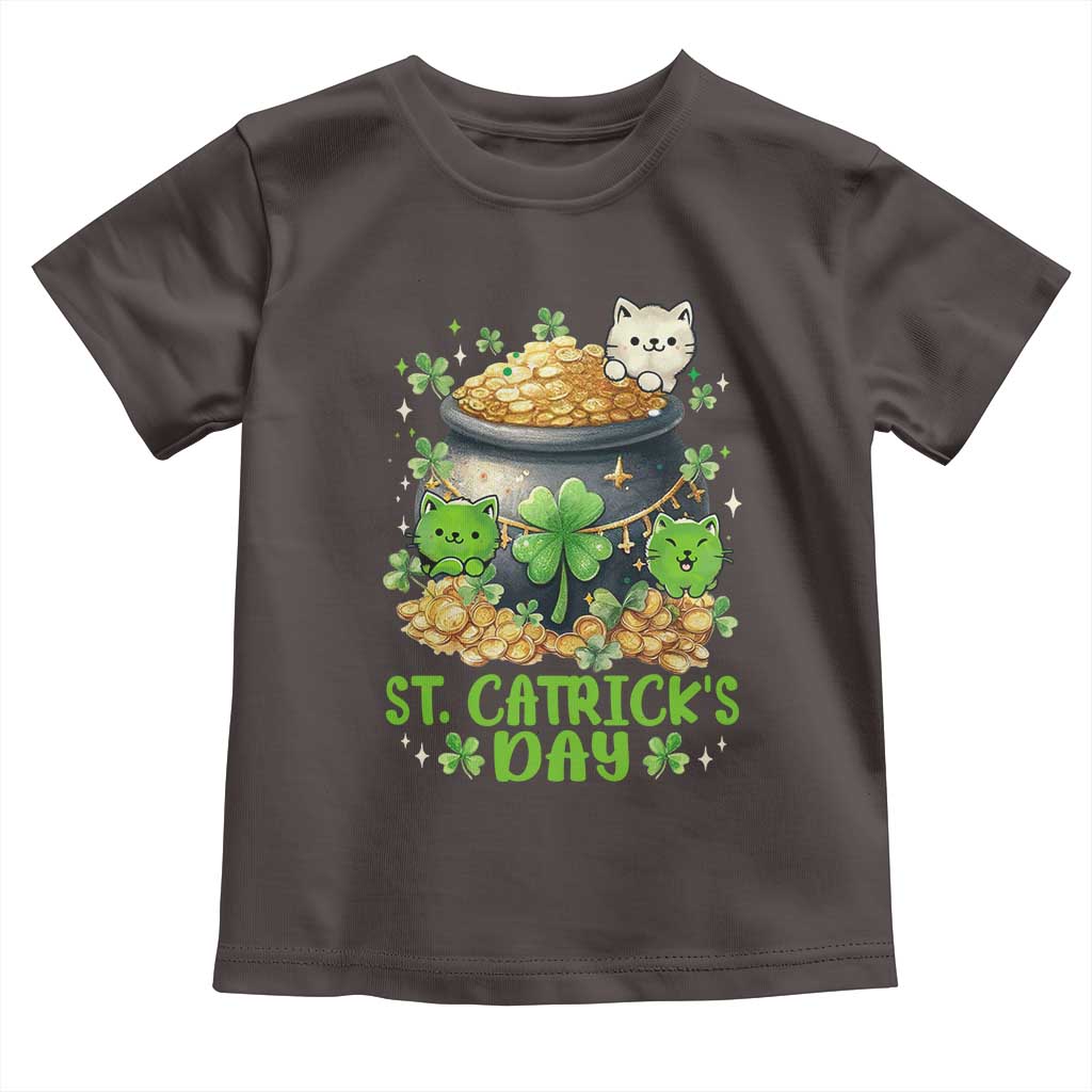Cats St Patricks Day Toddler T Shirt Pot Of Gold Kitty Lover Lucky Irish