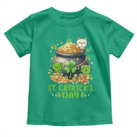 Cats St Patricks Day Toddler T Shirt Pot Of Gold Kitty Lover Lucky Irish