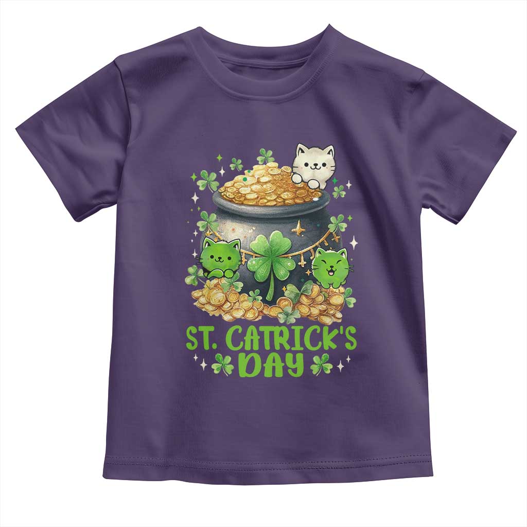 Cats St Patricks Day Toddler T Shirt Pot Of Gold Kitty Lover Lucky Irish