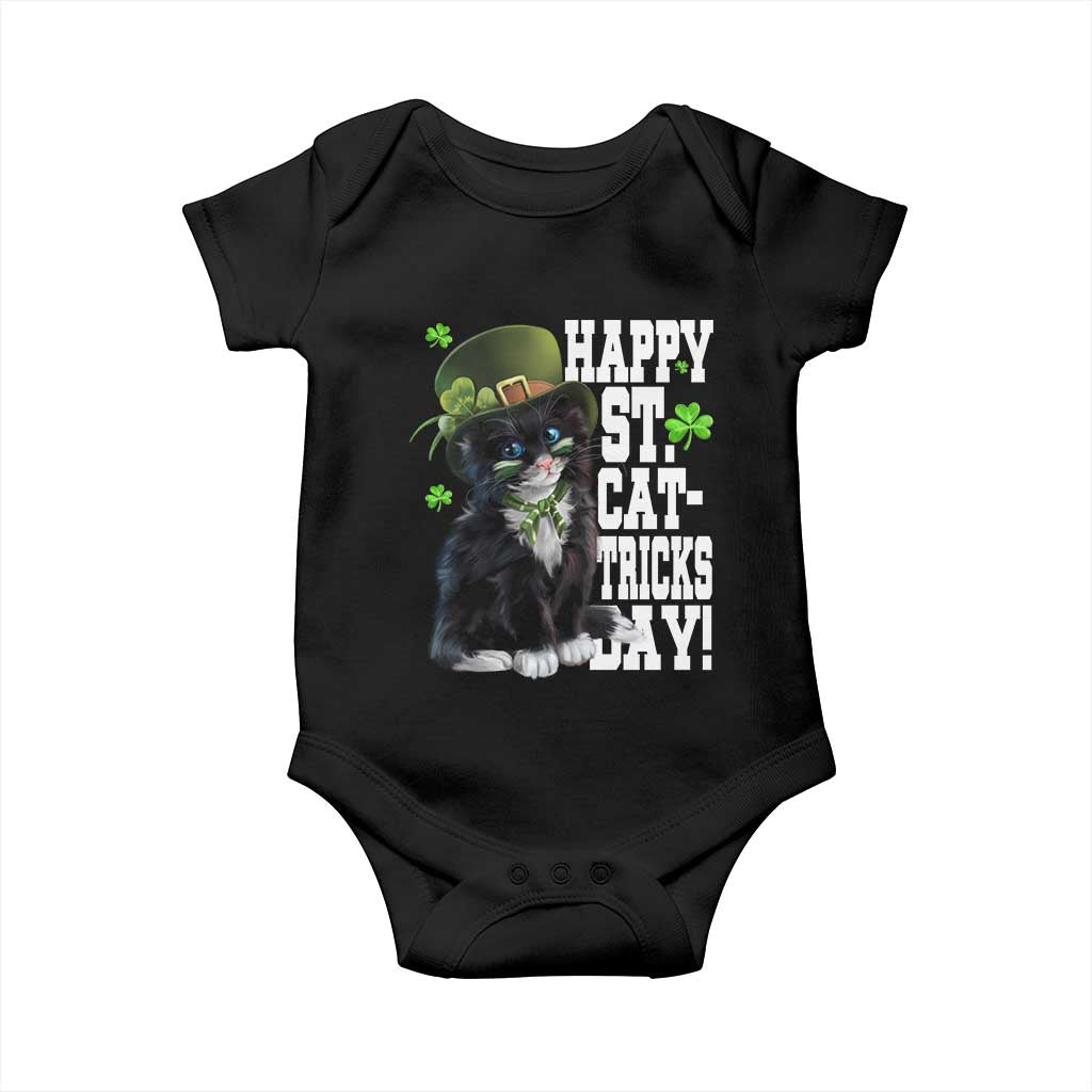 Shamrock Cat St Patricks Day Baby Onesie Kitty Mom Gift