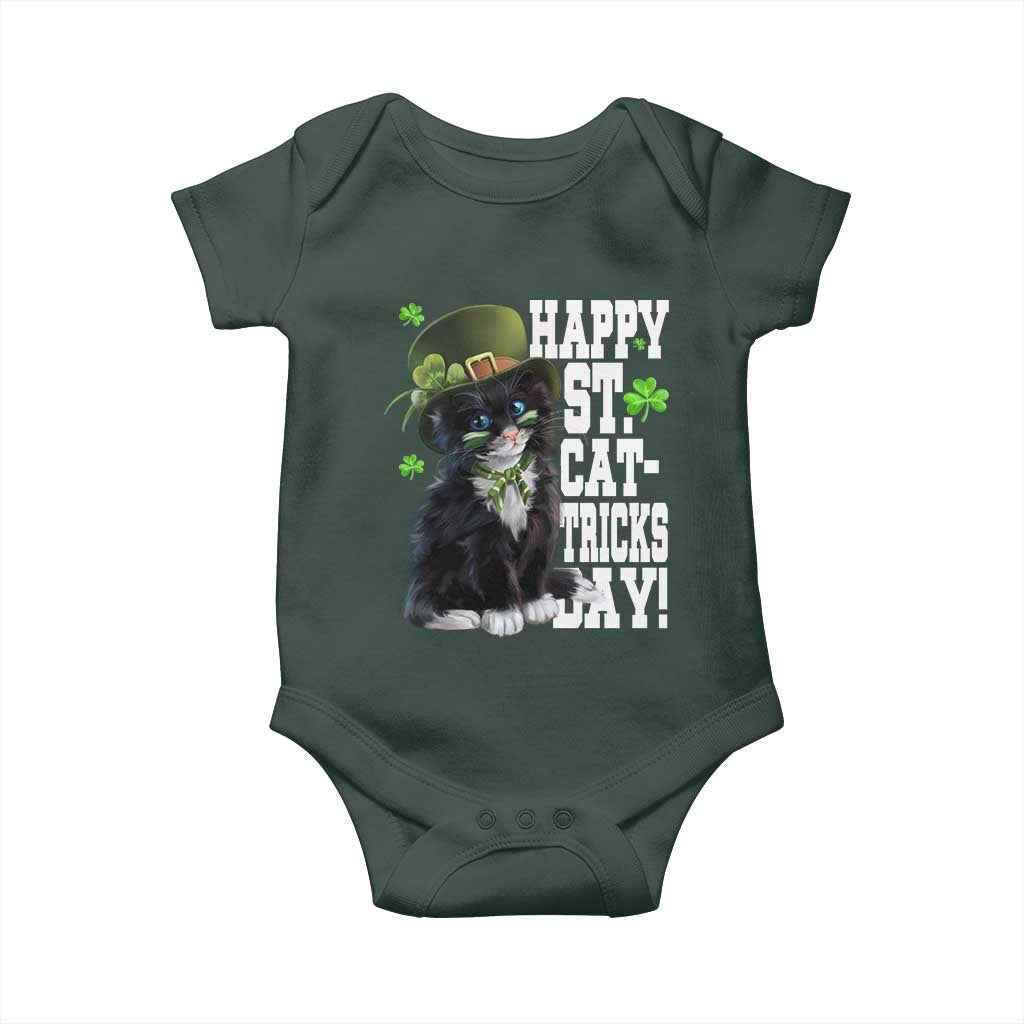 Shamrock Cat St Patricks Day Baby Onesie Kitty Mom Gift