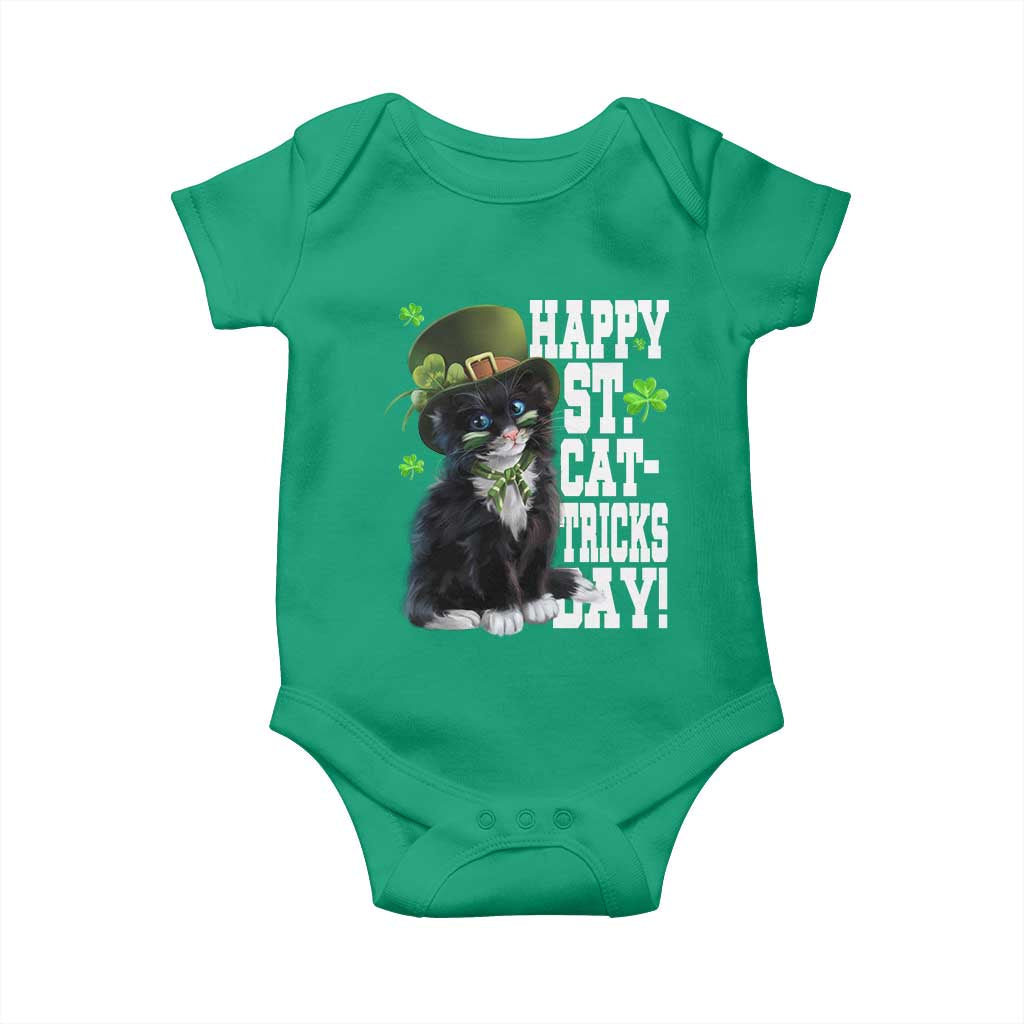 Shamrock Cat St Patricks Day Baby Onesie Kitty Mom Gift