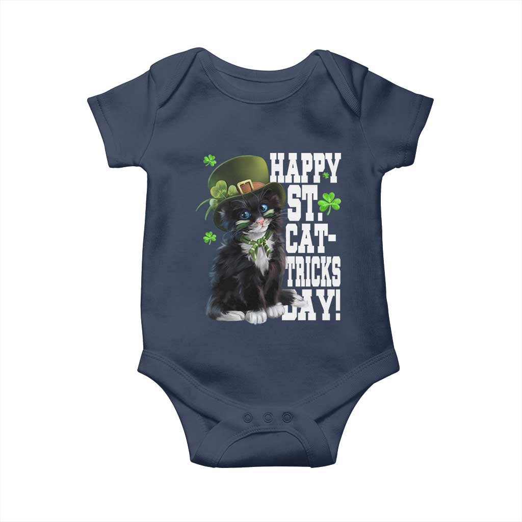 Shamrock Cat St Patricks Day Baby Onesie Kitty Mom Gift