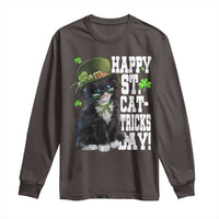 Shamrock Cat St Patricks Day Long Sleeve Shirt Kitty Mom Gift