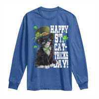Shamrock Cat St Patricks Day Long Sleeve Shirt Kitty Mom Gift
