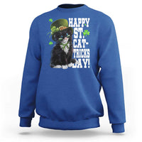 Shamrock Cat St Patricks Day Sweatshirt Kitty Mom Gift