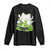 St Patrick's Day Cats Long Sleeve Shirt Irish Eating Ramen Noodles Cute Anime Shamrocks