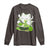 St Patrick's Day Cats Long Sleeve Shirt Irish Eating Ramen Noodles Cute Anime Shamrocks