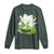 St Patrick's Day Cats Long Sleeve Shirt Irish Eating Ramen Noodles Cute Anime Shamrocks