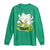 St Patrick's Day Cats Long Sleeve Shirt Irish Eating Ramen Noodles Cute Anime Shamrocks