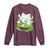 St Patrick's Day Cats Long Sleeve Shirt Irish Eating Ramen Noodles Cute Anime Shamrocks