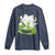 St Patrick's Day Cats Long Sleeve Shirt Irish Eating Ramen Noodles Cute Anime Shamrocks