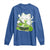 St Patrick's Day Cats Long Sleeve Shirt Irish Eating Ramen Noodles Cute Anime Shamrocks