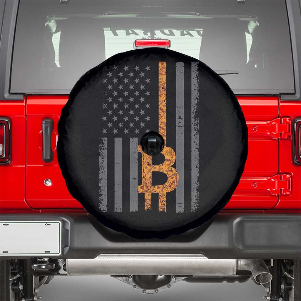BTC Bitcoin American Flag Spare Tire Cover Crypto Buy the Dip
