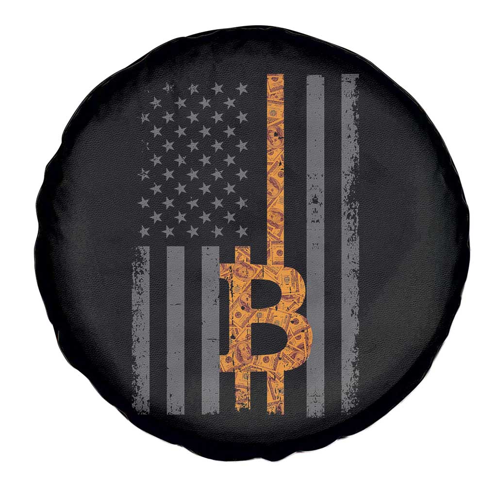 BTC Bitcoin American Flag Spare Tire Cover Crypto Buy the Dip
