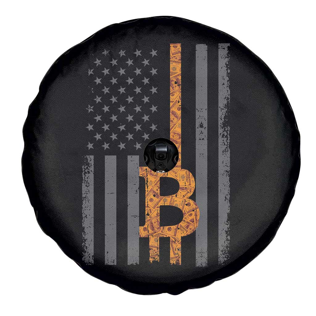 BTC Bitcoin American Flag Spare Tire Cover Crypto Buy the Dip
