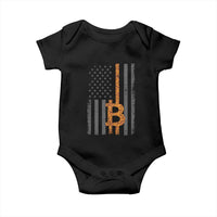 BTC Bitcoin American Flag Baby Onesie Crypto Buy the Dip