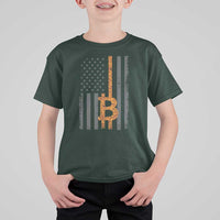 BTC Bitcoin American Flag T Shirt For Kid Crypto Buy the Dip