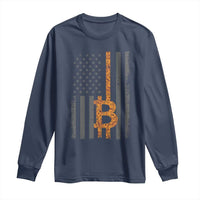 BTC Bitcoin American Flag Long Sleeve Shirt Crypto Buy the Dip