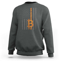 BTC Bitcoin American Flag Sweatshirt Crypto Buy the Dip