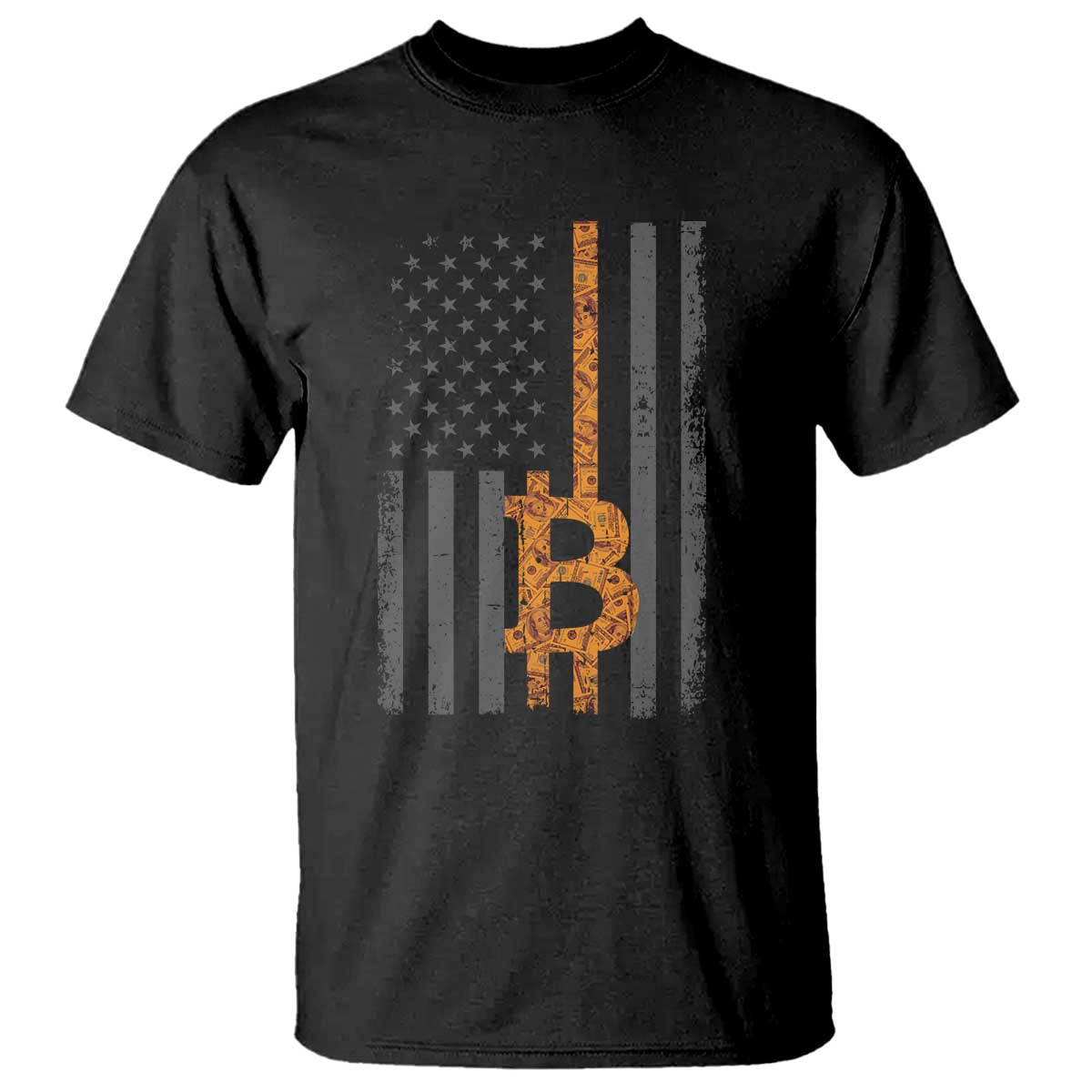 BTC Bitcoin American Flag T Shirt Crypto Buy the Dip