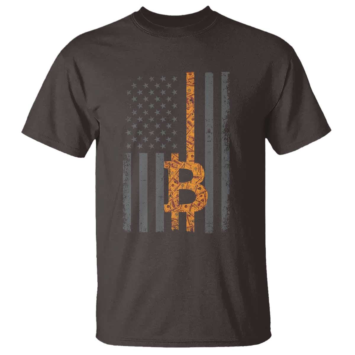 BTC Bitcoin American Flag T Shirt Crypto Buy the Dip