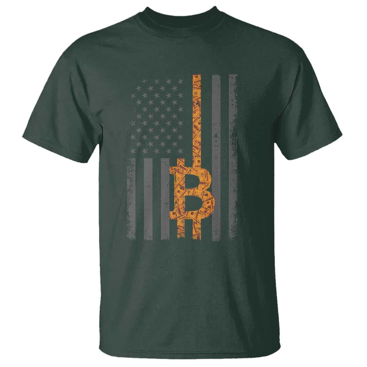 BTC Bitcoin American Flag T Shirt Crypto Buy the Dip