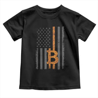BTC Bitcoin American Flag Toddler T Shirt Crypto Buy the Dip