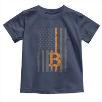 BTC Bitcoin American Flag Toddler T Shirt Crypto Buy the Dip