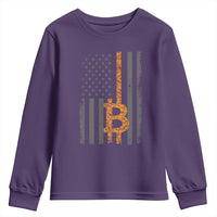 BTC Bitcoin American Flag Youth Sweatshirt Crypto Buy the Dip