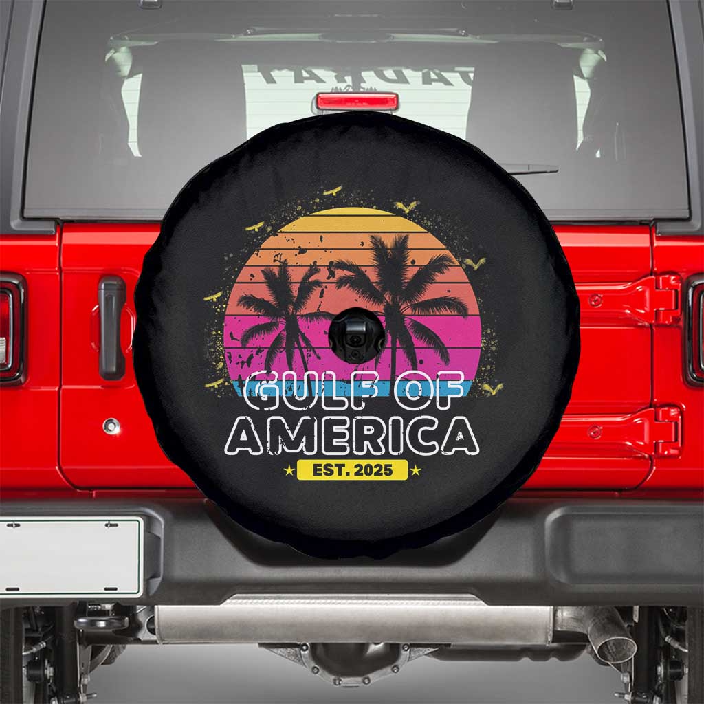Welcome To America's Gulf Spare Tire Cover Est 2025 Retro Vintage Summer Vibes