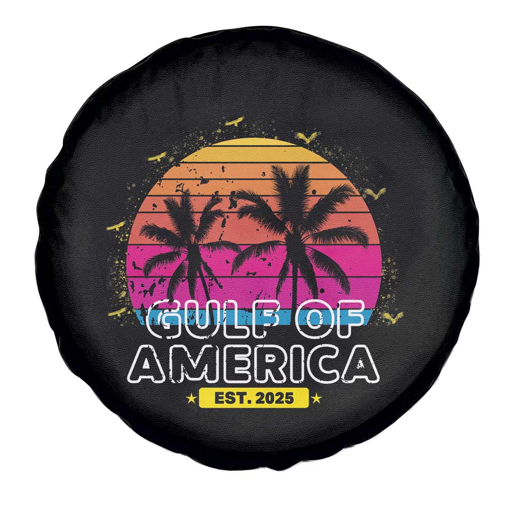 Welcome To America's Gulf Spare Tire Cover Est 2025 Retro Vintage Summer Vibes