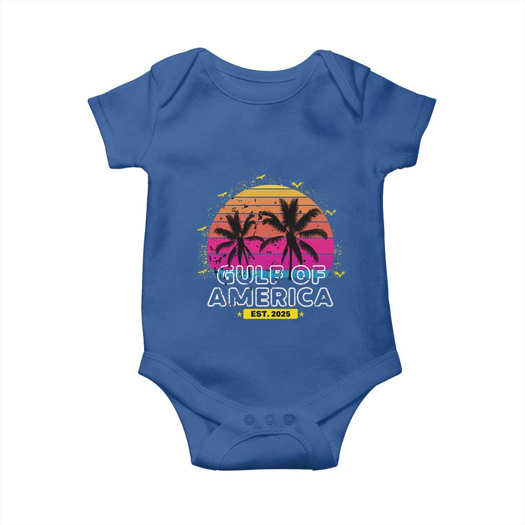 Welcome To America's Gulf Baby Onesie Est 2025 Retro Vintage Summer Vibes