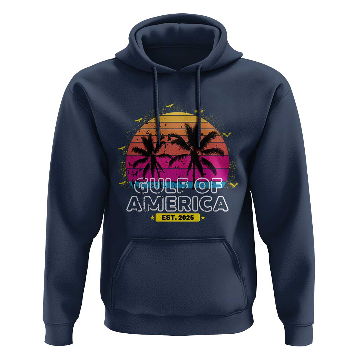 Welcome To America's Gulf Hoodie Est 2025 Retro Vintage Summer Vibes