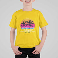 Welcome To America's Gulf T Shirt For Kid Est 2025 Retro Vintage Summer Vibes