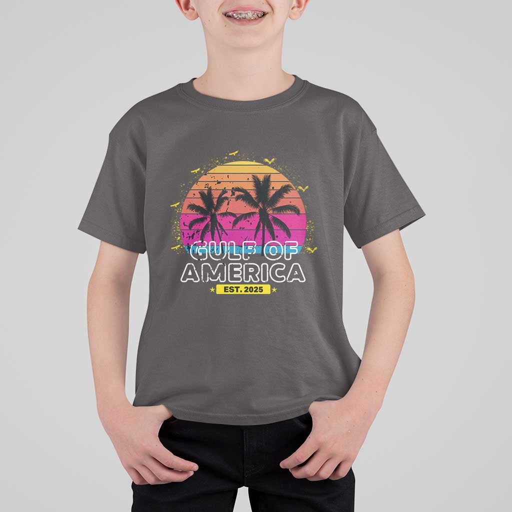 Welcome To America's Gulf T Shirt For Kid Est 2025 Retro Vintage Summer Vibes