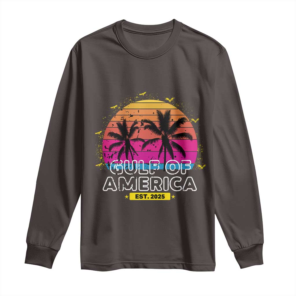 Welcome To America's Gulf Long Sleeve Shirt Est 2025 Retro Vintage Summer Vibes