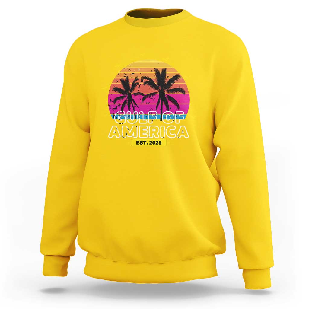 Welcome To America's Gulf Sweatshirt Est 2025 Retro Vintage Summer Vibes