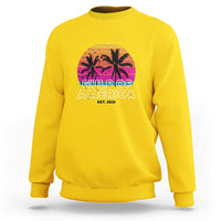 Welcome To America's Gulf Sweatshirt Est 2025 Retro Vintage Summer Vibes
