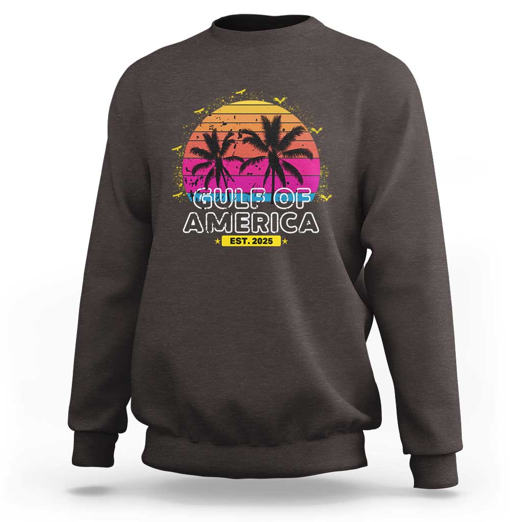 Welcome To America's Gulf Sweatshirt Est 2025 Retro Vintage Summer Vibes