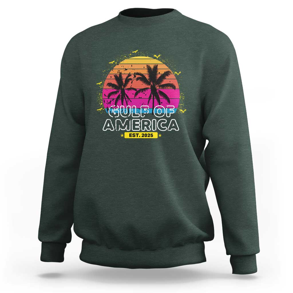 Welcome To America's Gulf Sweatshirt Est 2025 Retro Vintage Summer Vibes