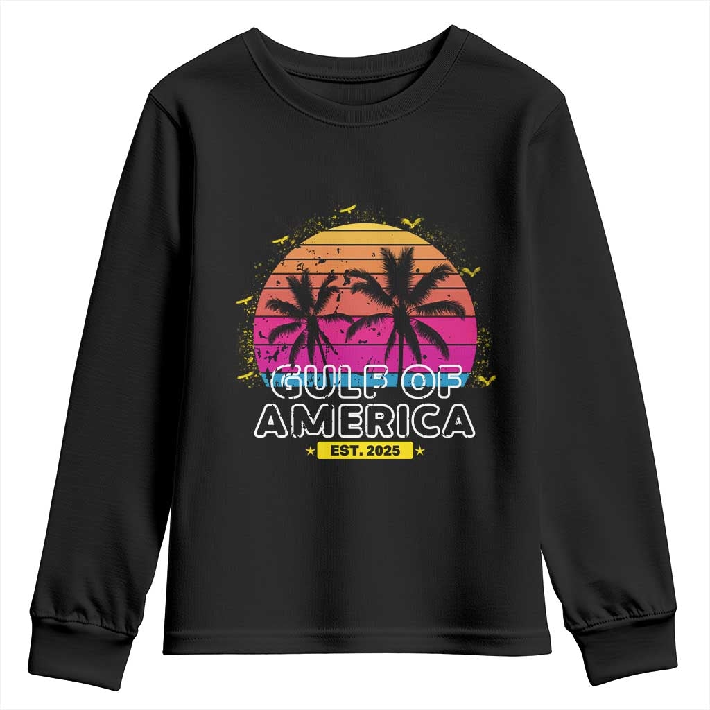 Welcome To America's Gulf Youth Sweatshirt Est 2025 Retro Vintage Summer Vibes